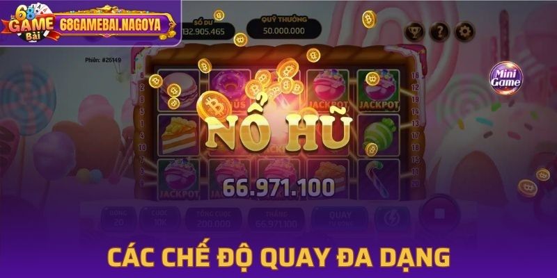 Các chế độ quay đa dạng cho bạn sử dụng